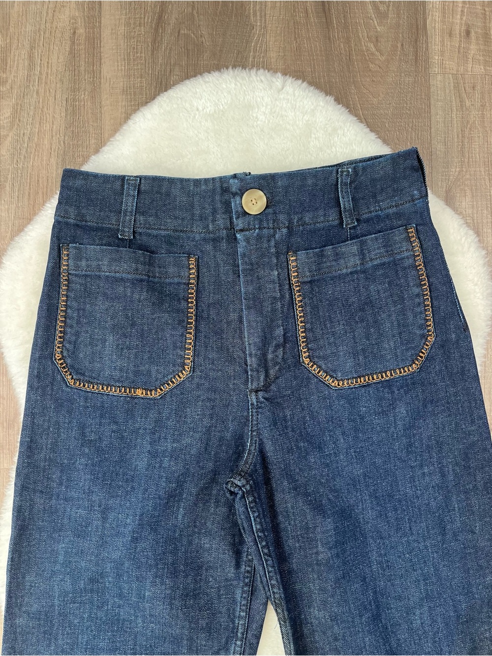 Maeve Colette Whipstitch High-Rise Wide-Leg Cropped Jeans - Picture 5 of 11